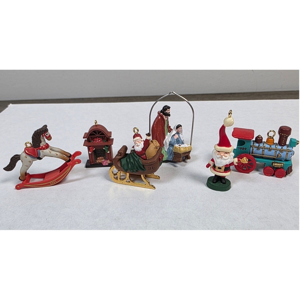Lot of Six (6) Vintage Miniature Hallmark Keepsake Ornaments